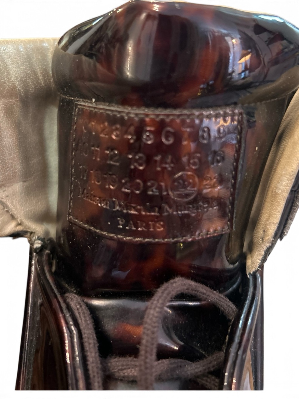 Maison Martin Margiela Future High Top Tortoise Spring 2015 patent Leather 42 - Picture 2 of 13